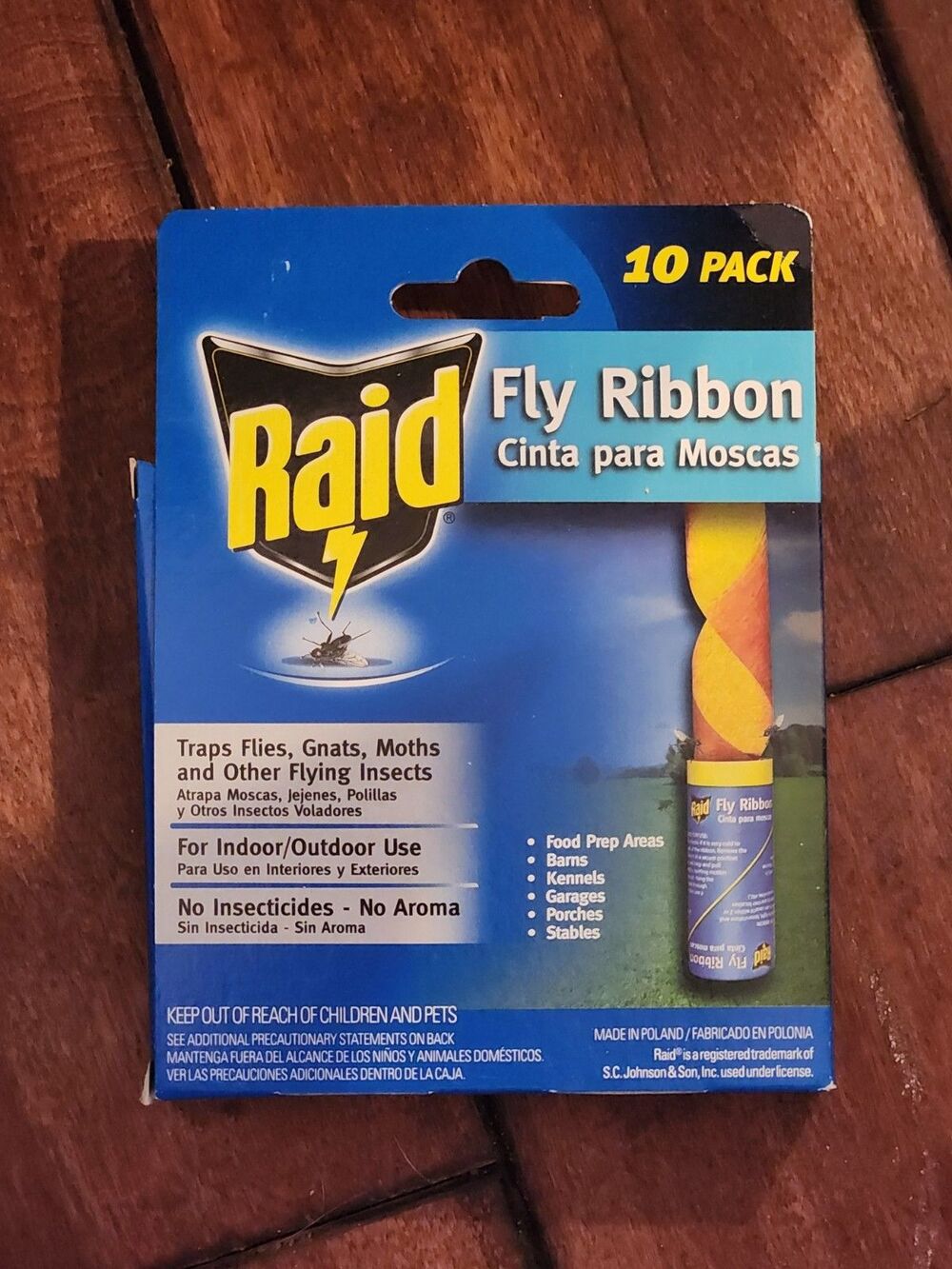 Raid fly ribbon trap 10-PACK EACH, 5 Boxes, TOTAL 50 COUNT